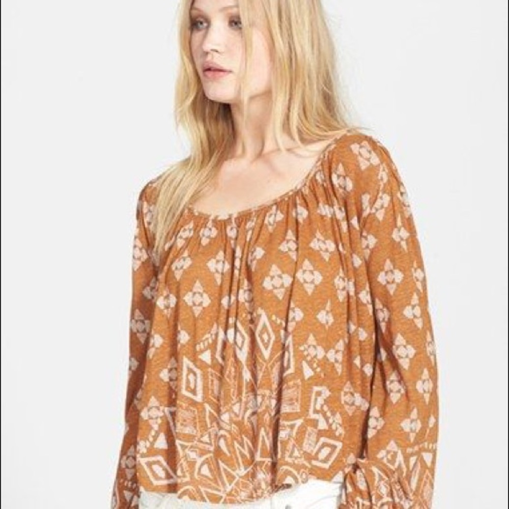 Free People Dazed Print Cropped Top Size XS